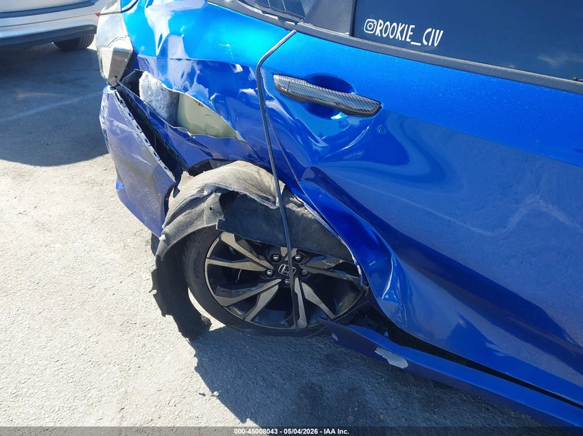 2019 Honda Civic VIN 2HGFC2F87KH520528 IAAI salvage auction — RIGHT REAR, Salvage (California), sold $4,350 on 2026-07-09 (photo 6)