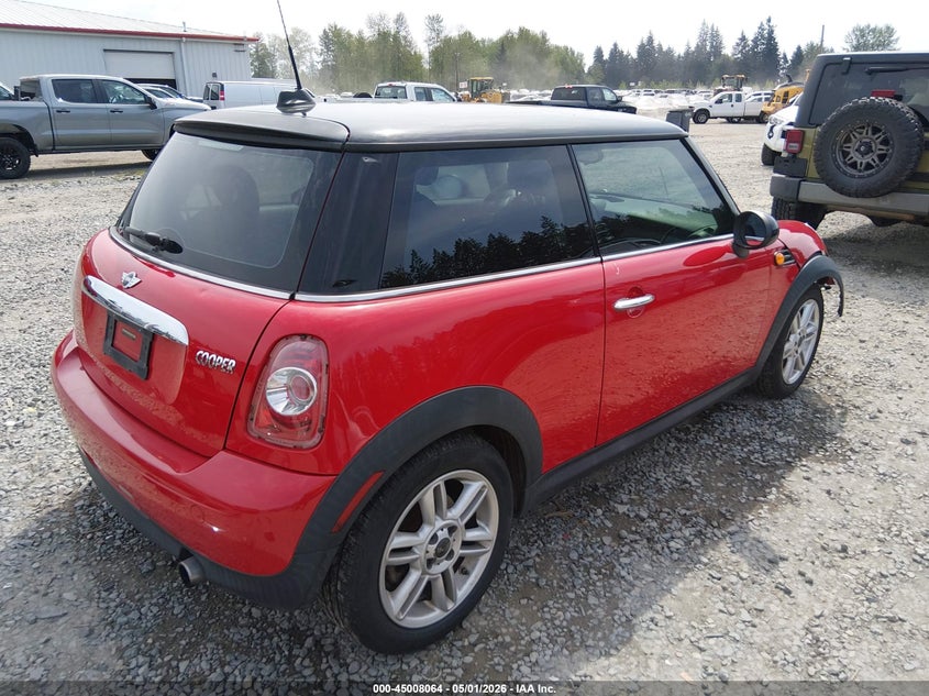 2011 Mini Cooper VIN WMWSU3C55BT183030 IAAI salvage auction — FRONT END, Bill Of Sale (Washington), sold $275 on 2026-08-12 (photo 4)