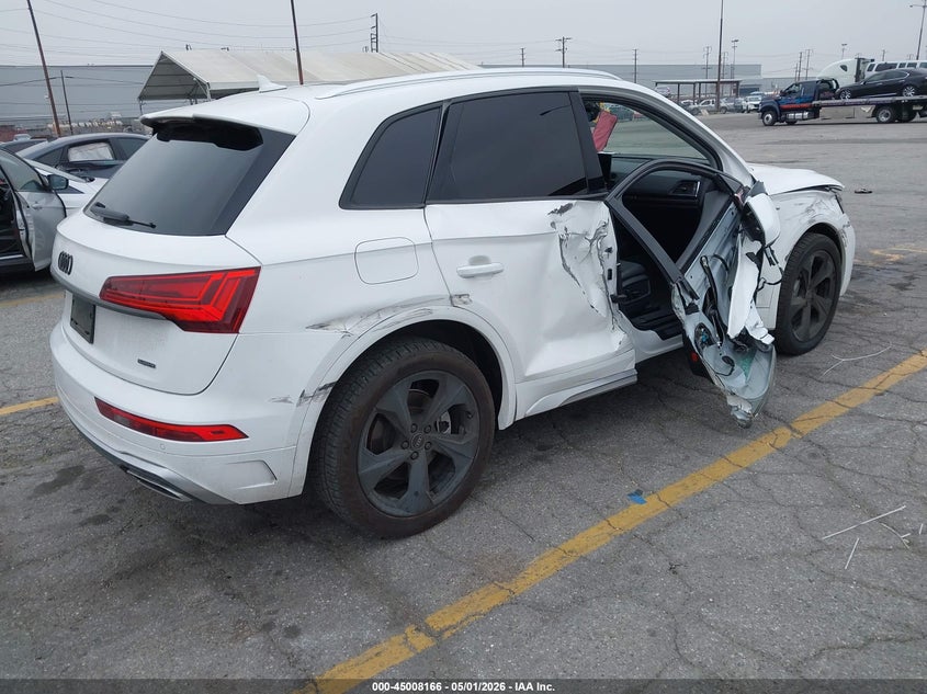2023 Audi Q5 VIN WA1EAAFY6P2055292 IAAI salvage auction — SIDE, Salvage Title, sold $7,550 on 2026-07-14 (photo 4)