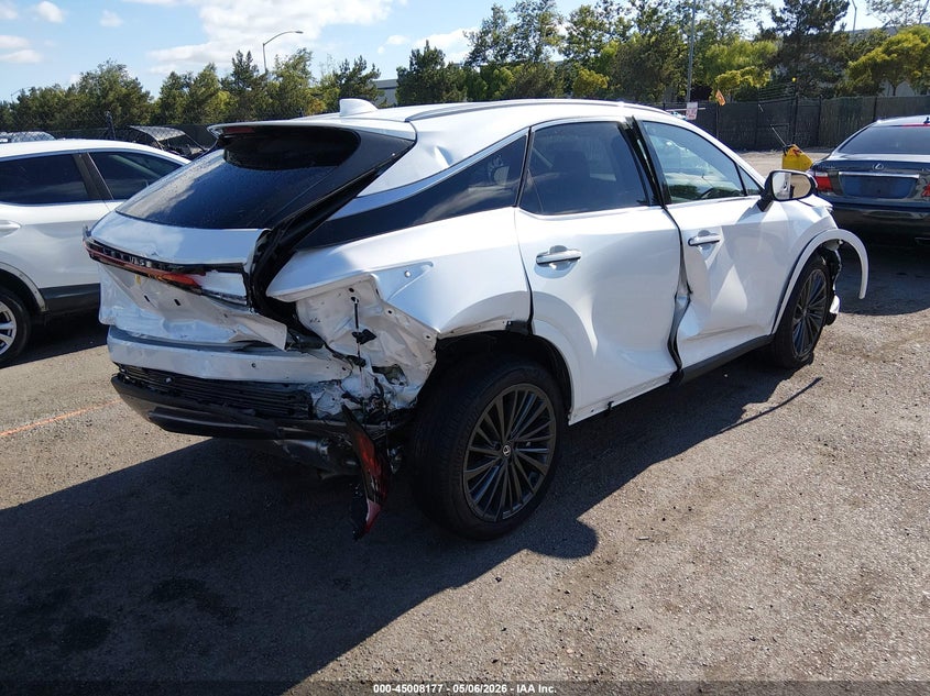 2026 Lexus Rx VIN 2T2BBMCA8TC108984 IAAI salvage auction — FRONT & REAR, Salvage (California), sold $17,550 on 2026-07-20 (photo 4)