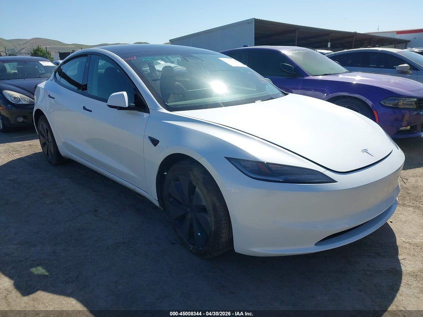 2025 Tesla Model 3 VIN 5YJ3E1EA8SF041485 IAAI salvage auction — REAR END, Salvage (California), sold $4,950 on 2026-07-30 (photo 1)