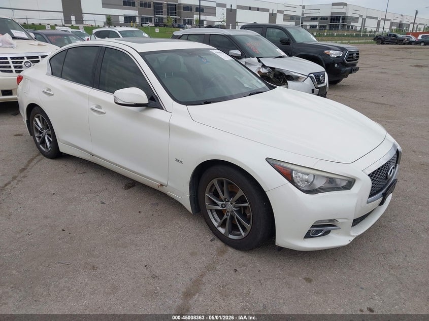 2017 Infiniti Q50 VIN JN1EV7AP5HM740324 IAAI salvage auction — WATER/FLOOD, Salvage (Texas), sold $2,550 on 2026-07-21 (photo 1)