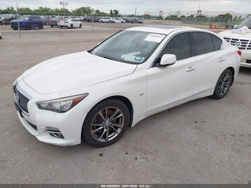 2017 Infiniti Q50 VIN JN1EV7AP5HM740324 IAAI salvage auction — WATER/FLOOD, Salvage (Texas), sold $2,550 on 2026-07-21 (photo 2)