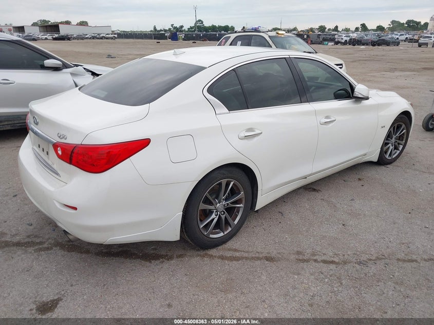 2017 Infiniti Q50 VIN JN1EV7AP5HM740324 IAAI salvage auction — WATER/FLOOD, Salvage (Texas), sold $2,550 on 2026-07-21 (photo 4)