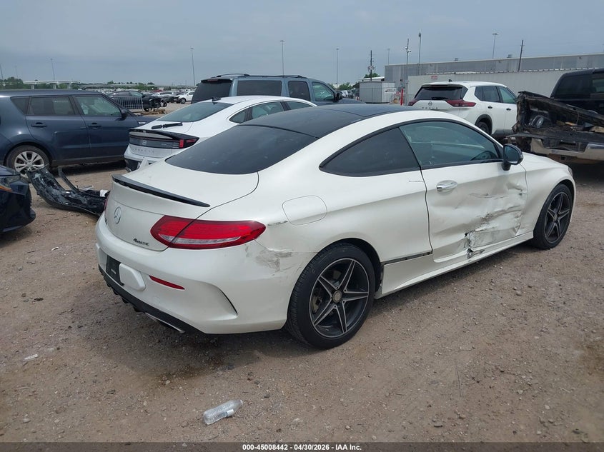 2017 Mercedes-benz C-klasse VIN WDDWJ4KB1HF444774 IAAI salvage auction — SIDE, Salvage (Texas), sold $6,200 on 2026-08-05 (photo 4)