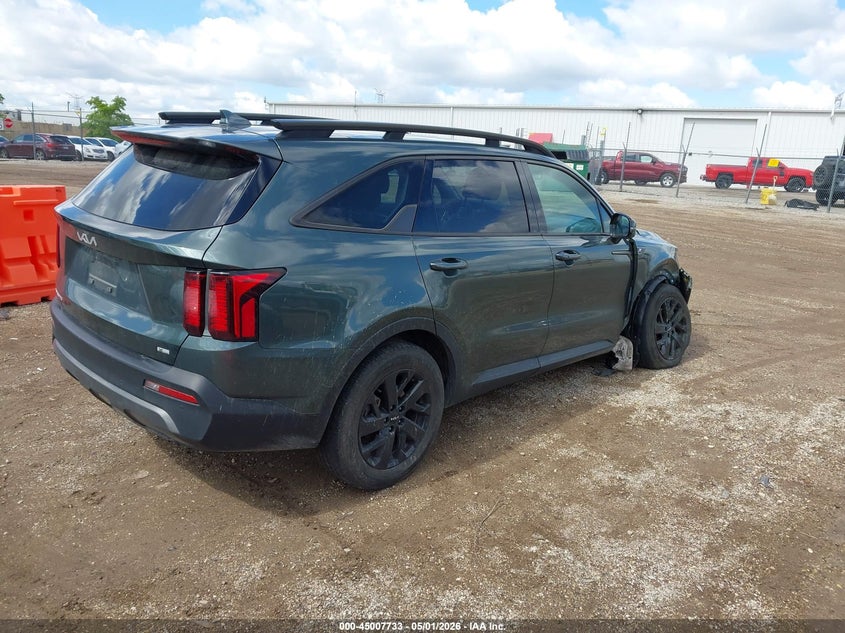 2023 Kia Sorento VIN 5XYRLDLC5PG235638 IAAI salvage auction — RIGHT FRONT, Salvage (Illinois), sold $6,675 on 2026-07-15 (photo 4)