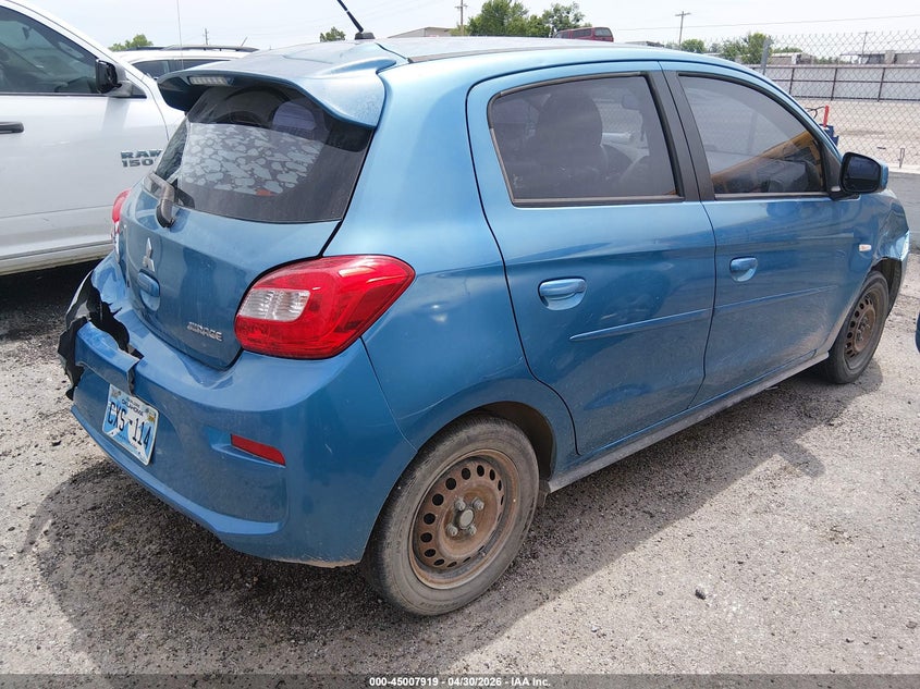 2017 Mitsubishi Mirage VIN ML32A3HJ9HH001846 IAAI salvage auction — NORMAL WEAR, Salvage (Oklahoma), sold $600 on 2026-07-28 (photo 4)