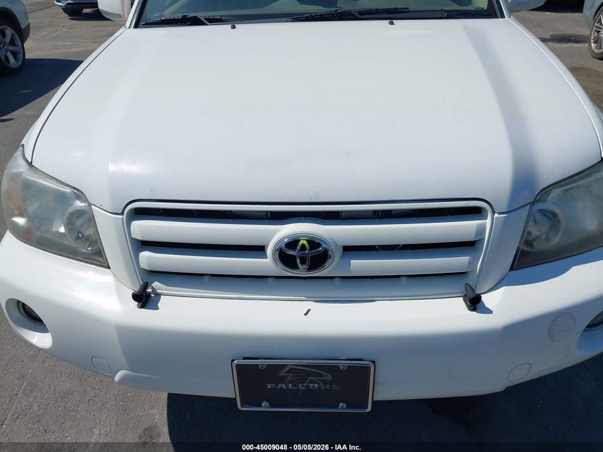 2006 Toyota Highlander VIN JTEDP21A060122295 IAAI salvage auction — FRONT END, Repossession Paperwork (Georgia), sold $325 on 2026-07-08 (photo 6)