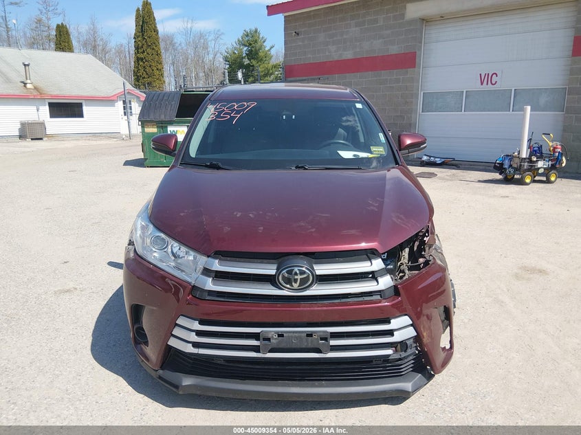2019 Toyota Highlander VIN 5TDBZRFH6KS937032 IAAI salvage auction — LEFT FRONT, Salvage (Maine), sold $7,900 on 2026-07-20 (photo 6)