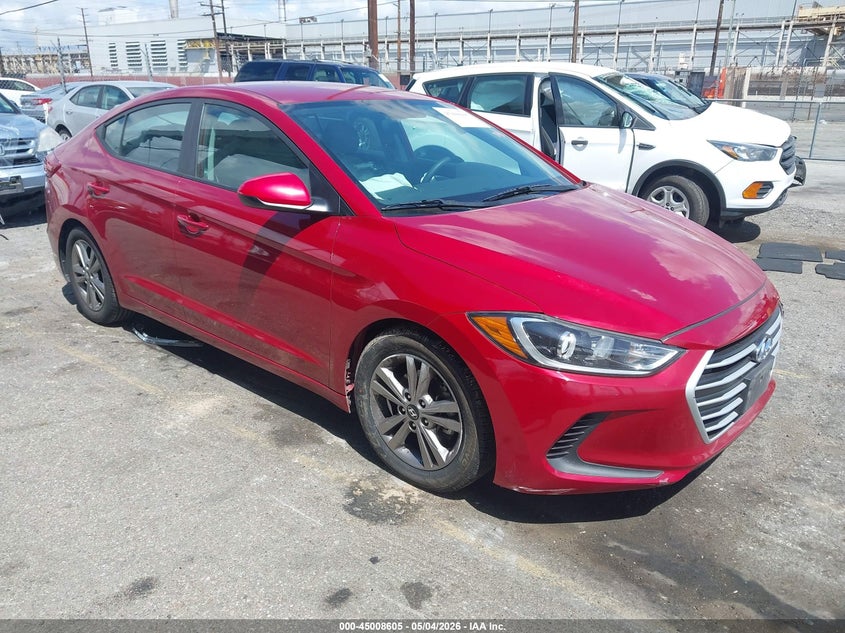 2017 Hyundai Elantra VIN KMHD84LF6HU402848 IAAI salvage auction — LEFT FRONT, Salvage (California), sold $2,200 on 2026-07-07 (photo 1)