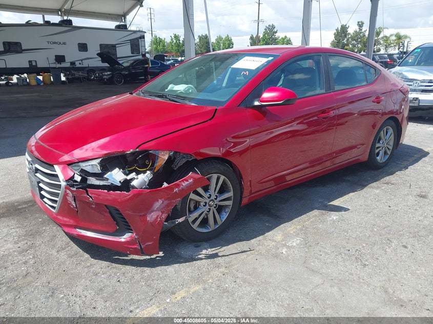 2017 Hyundai Elantra VIN KMHD84LF6HU402848 IAAI salvage auction — LEFT FRONT, Salvage (California), sold $2,200 on 2026-07-07 (photo 2)