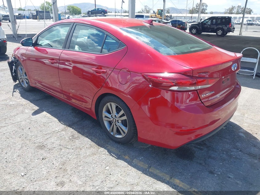 2017 Hyundai Elantra VIN KMHD84LF6HU402848 IAAI salvage auction — LEFT FRONT, Salvage (California), sold $2,200 on 2026-07-07 (photo 3)