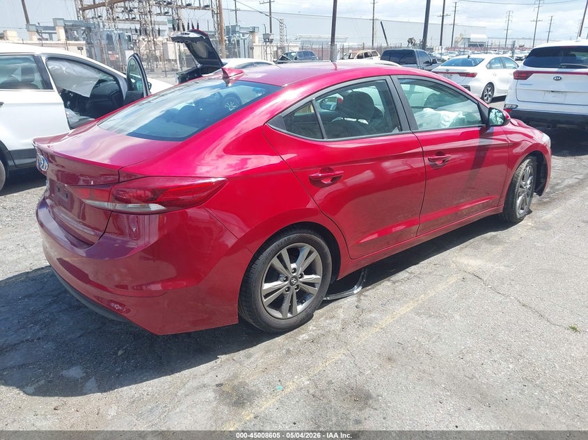 2017 Hyundai Elantra VIN KMHD84LF6HU402848 IAAI salvage auction — LEFT FRONT, Salvage (California), sold $2,200 on 2026-07-07 (photo 4)