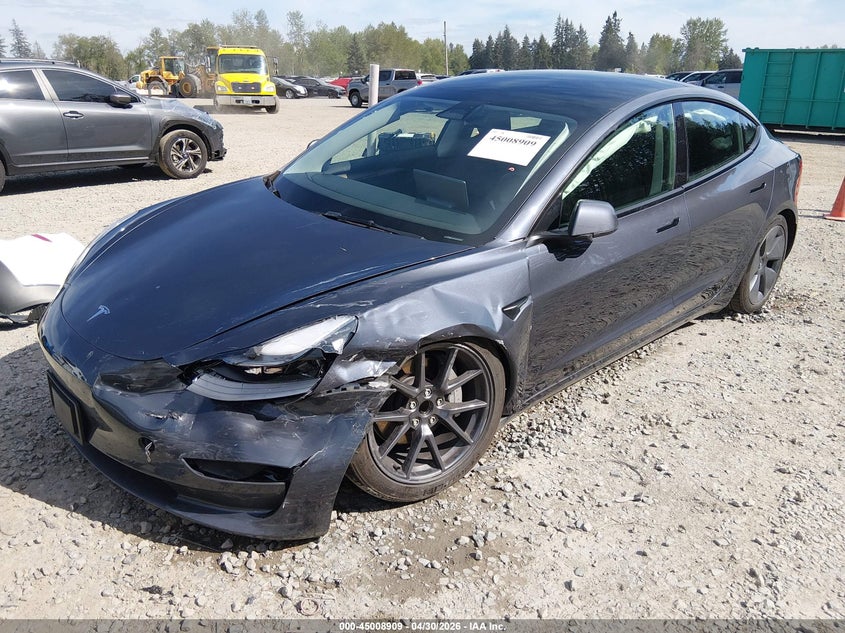 2023 Tesla Model 3 VIN 5YJ3E1EA5PF411377 IAAI salvage auction — LEFT FRONT, Bill Of Sale (Washington), sold $5,800 on 2026-07-29 (photo 2)