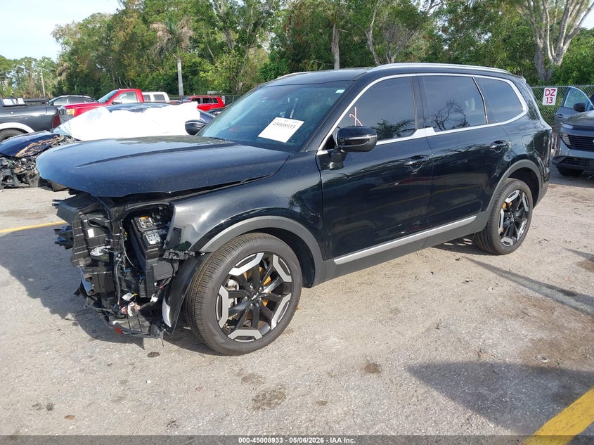 2025 Kia Telluride VIN 5XYP34GC5SG603150 IAAI salvage auction — FRONT END, Certificate Of Destruction (Florida), sold $9,200 on 2026-07-06 (photo 2)