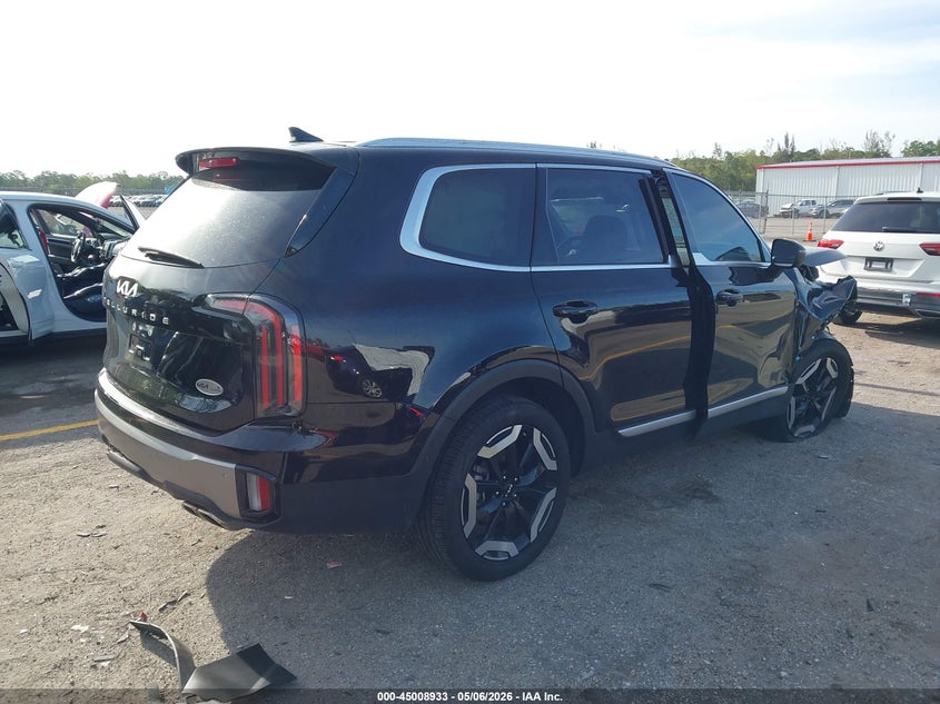 2025 Kia Telluride VIN 5XYP34GC5SG603150 IAAI salvage auction — FRONT END, Certificate Of Destruction (Florida), sold $9,200 on 2026-07-06 (photo 4)