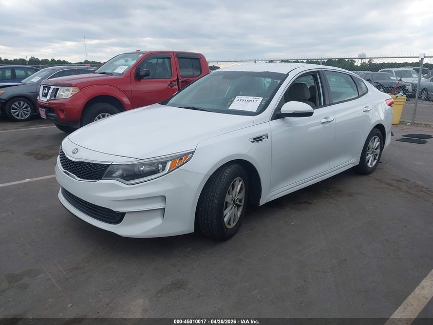 2016 Kia Optima VIN 5XXGT4L36GG081310 IAAI salvage auction — REAR END, Salvage (North Carolina), sold $1,150 on 2026-07-15 (photo 2)