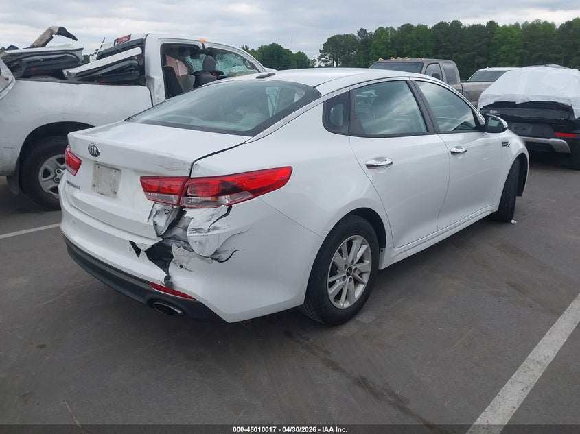 2016 Kia Optima VIN 5XXGT4L36GG081310 IAAI salvage auction — REAR END, Salvage (North Carolina), sold $1,150 on 2026-07-15 (photo 4)