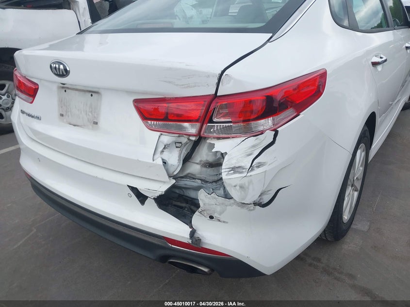 2016 Kia Optima VIN 5XXGT4L36GG081310 IAAI salvage auction — REAR END, Salvage (North Carolina), sold $1,150 on 2026-07-15 (photo 6)