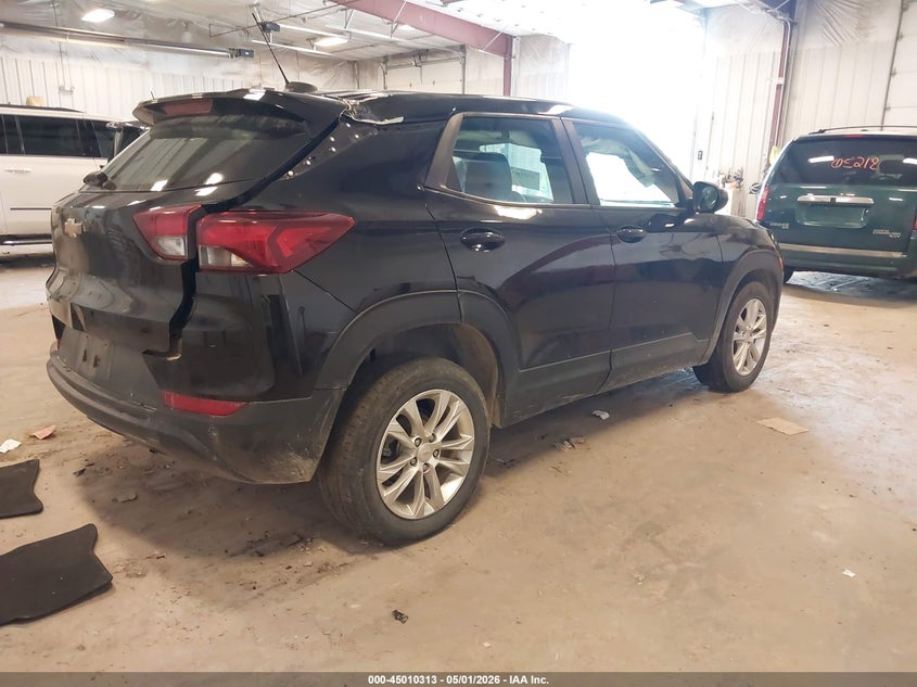 2022 Chevrolet Trailblazer VIN KL79MNSL5NB021399 IAAI salvage auction — LEFT SIDE, Scrap (Michigan), sold $1,700 on 2026-07-14 (photo 4)