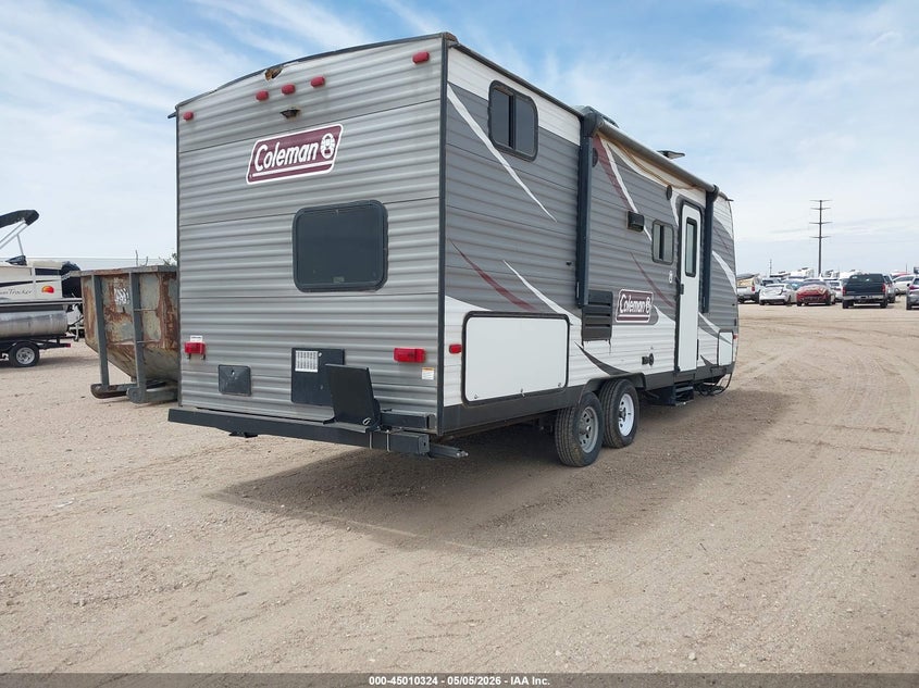 2018 Coleman 21' travel trailer VIN 4YDT21527JH935491 IAAI salvage auction — HAIL, Original (Texas), sold $2,850 on 2026-07-28 (photo 4)