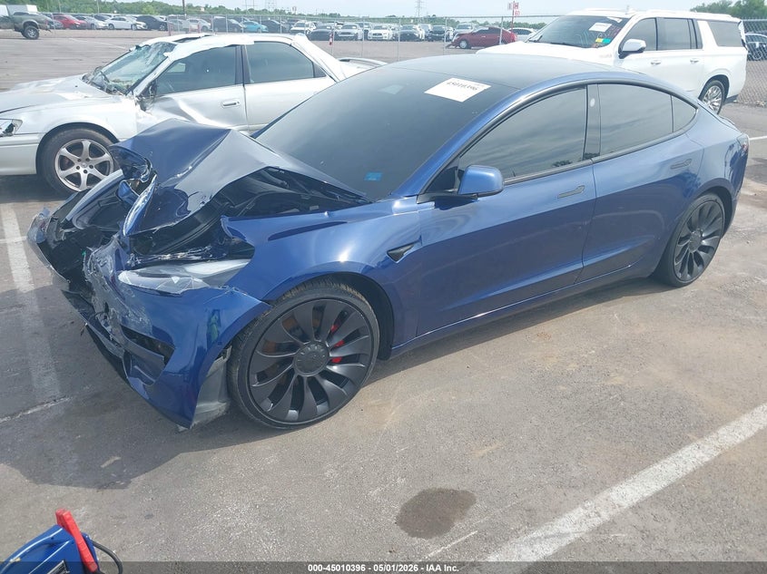 2021 Tesla Model 3 VIN 5YJ3E1EC8MF092540 IAAI salvage auction — FRONT END, Salvage (Tennessee), sold $5,550 on 2026-07-07 (photo 2)