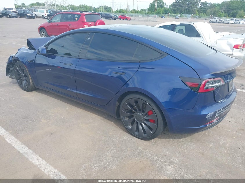 2021 Tesla Model 3 VIN 5YJ3E1EC8MF092540 IAAI salvage auction — FRONT END, Salvage (Tennessee), sold $5,550 on 2026-07-07 (photo 3)