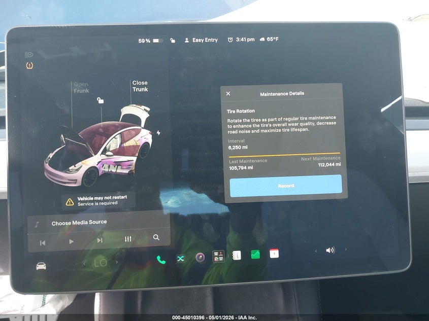 2021 Tesla Model 3 VIN 5YJ3E1EC8MF092540 IAAI salvage auction — FRONT END, Salvage (Tennessee), sold $5,550 on 2026-07-07 (photo 7)
