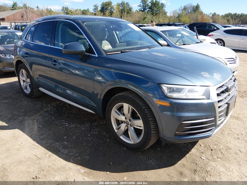 2018 Audi Q5 VIN WA1BNAFY4J2130957 IAAI salvage auction — FRONT END, Salvage (Massachusetts), sold $7,400 on 2026-07-24 (photo 1)