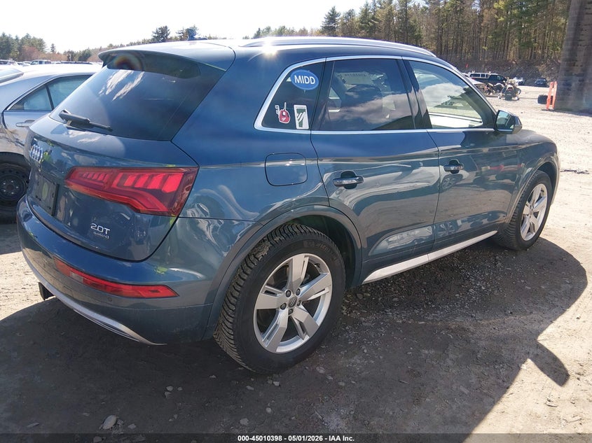 2018 Audi Q5 VIN WA1BNAFY4J2130957 IAAI salvage auction — FRONT END, Salvage (Massachusetts), sold $7,400 on 2026-07-24 (photo 4)