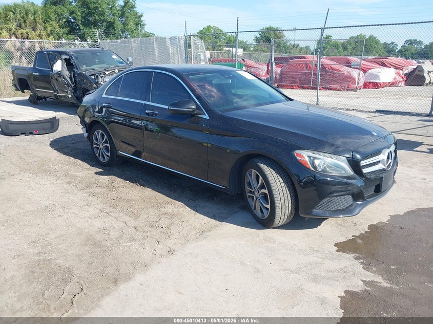 2017 Mercedes-benz C-klasse VIN WDDWF4KB9HR241213 IAAI salvage auction — REAR END, Rebuildable (Florida), sold $4,450 on 2026-07-08 (photo 1)