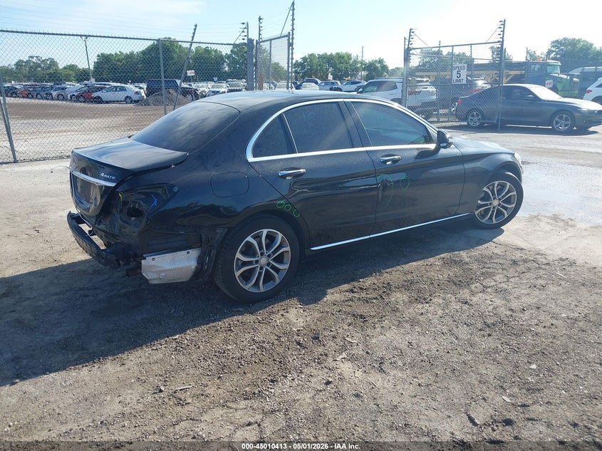2017 Mercedes-benz C-klasse VIN WDDWF4KB9HR241213 IAAI salvage auction — REAR END, Rebuildable (Florida), sold $4,450 on 2026-07-08 (photo 4)