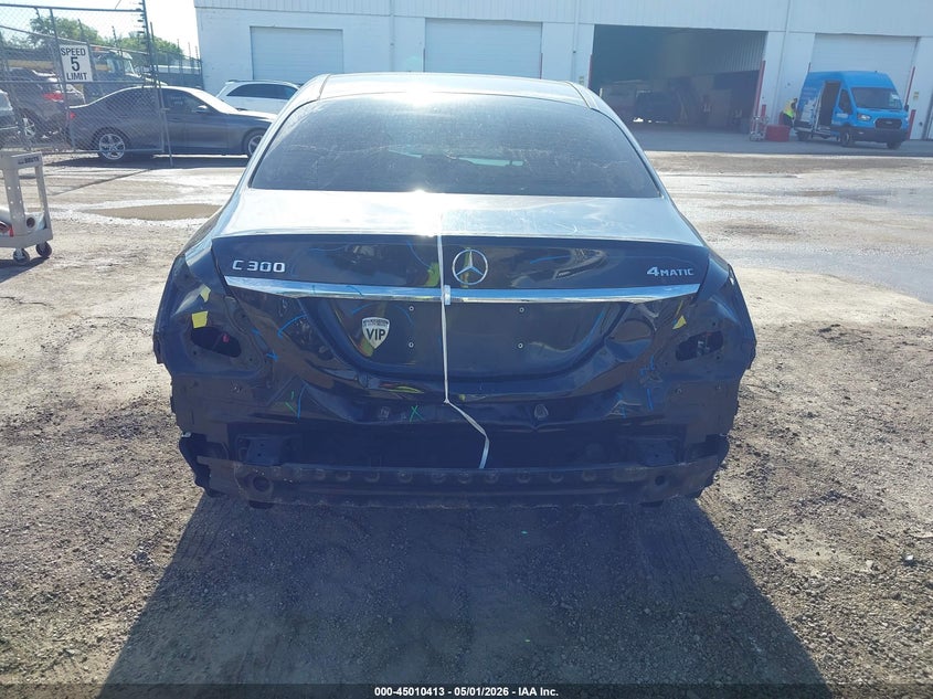 2017 Mercedes-benz C-klasse VIN WDDWF4KB9HR241213 IAAI salvage auction — REAR END, Rebuildable (Florida), sold $4,450 on 2026-07-08 (photo 6)