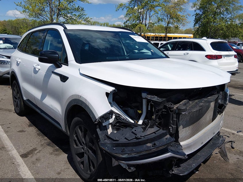 2021 Kia Sorento VIN 5XYRLDLC6MG002198 IAAI salvage auction — FRONT & REAR, Salvage (New Jersey), sold $5,100 on 2026-08-01 (photo 1)