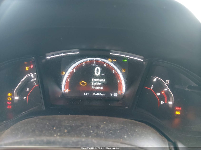 2020 Honda Civic VIN SHHFK7G49LU215158 IAAI salvage auction — FRONT & REAR, Clear (Missouri), sold $4,600 on 2026-07-16 (photo 7)