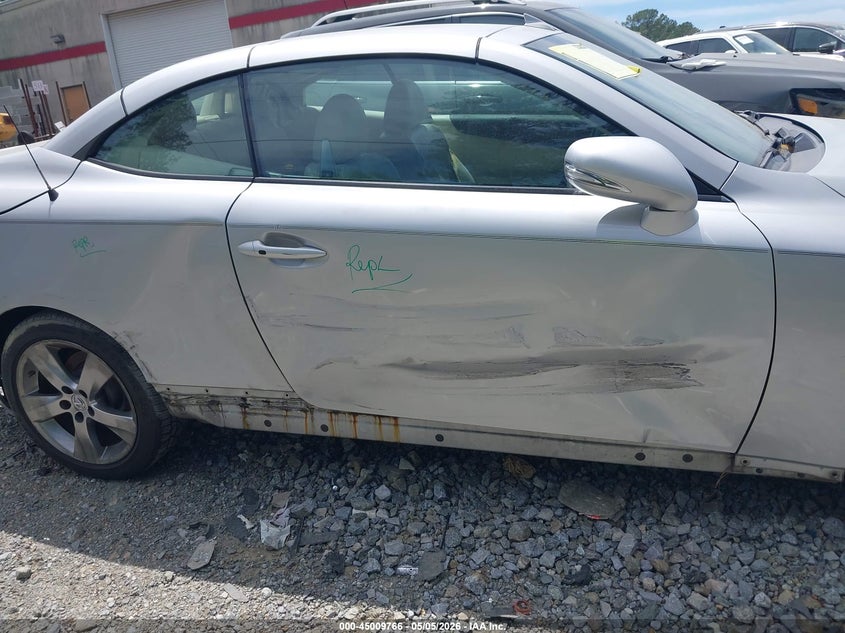 2010 Lexus Is 250c VIN JTHFF2C29A2507243 IAAI salvage auction — RIGHT SIDE, Salvage (Georgia), sold $1,650 on 2026-07-28 (photo 6)