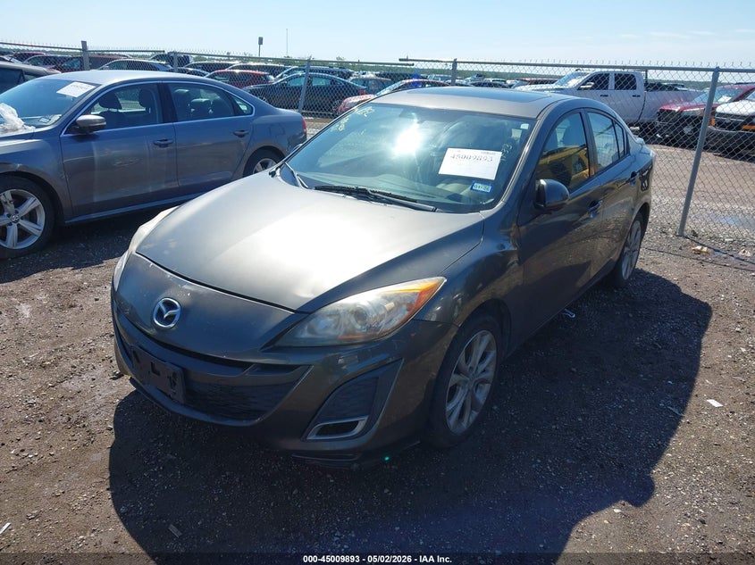 2011 Mazda 3 VIN JM1BL1U65B1489433 IAAI salvage auction — RIGHT FRONT, Salvage (Texas), sold $900 on 2026-07-07 (photo 2)