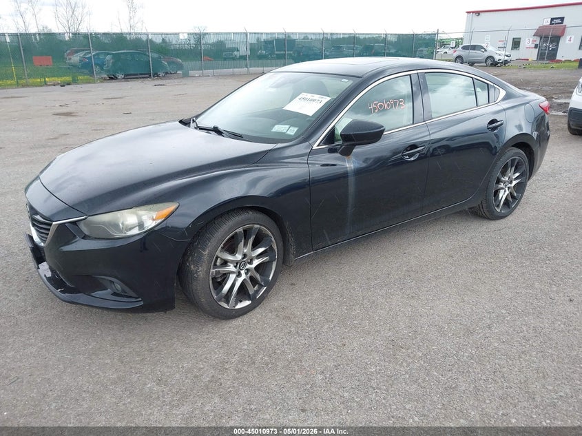 2014 Mazda 6 VIN JM1GJ1W62E1158628 IAAI salvage auction — RIGHT FRONT, Mv-907A (New York), sold $575 on 2026-07-28 (photo 2)