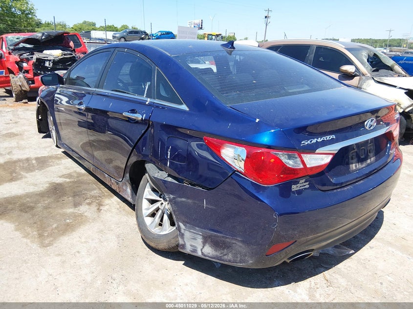 2014 Hyundai Sonata VIN 5NPEC4AB1EH895531 IAAI salvage auction — FRONT & REAR, Salvage (Oklahoma), sold $250 on 2026-07-08 (photo 3)