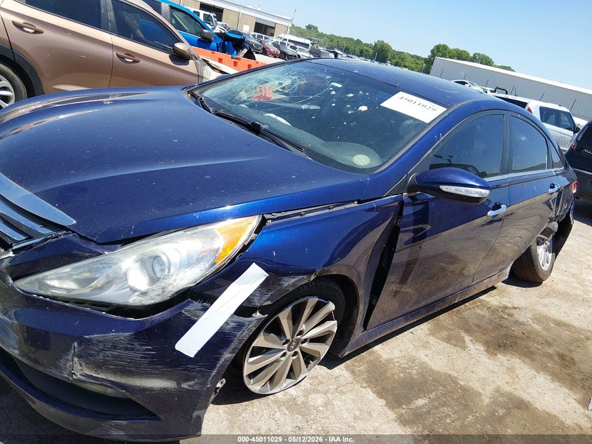 2014 Hyundai Sonata VIN 5NPEC4AB1EH895531 IAAI salvage auction — FRONT & REAR, Salvage (Oklahoma), sold $250 on 2026-07-08 (photo 6)