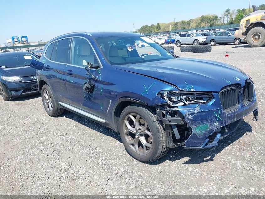 2022 BMW X3 VIN WBX57DP02NN164457 IAAI salvage auction — ALL OVER, Mv-907A (New York), sold $6,275 on 2026-07-07 (photo 1)