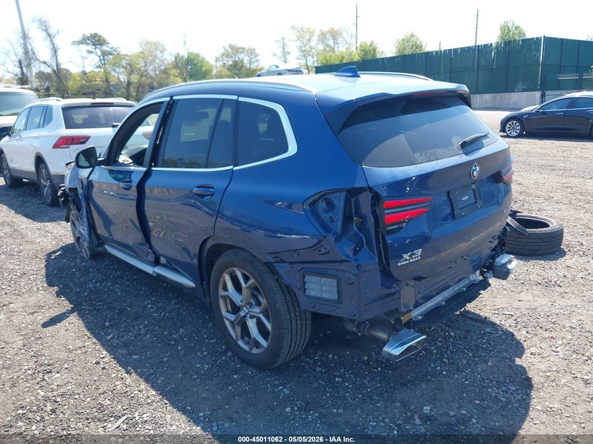 2022 BMW X3 VIN WBX57DP02NN164457 IAAI salvage auction — ALL OVER, Mv-907A (New York), sold $6,275 on 2026-07-07 (photo 3)