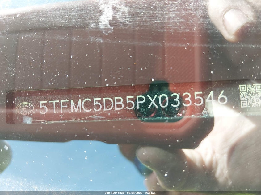 2023 Toyota Tundra VIN 5TFMC5DB5PX033546 IAAI salvage auction — LEFT SIDE, Salvage (Alabama), sold $22,750 on 2026-07-13 (photo 9)