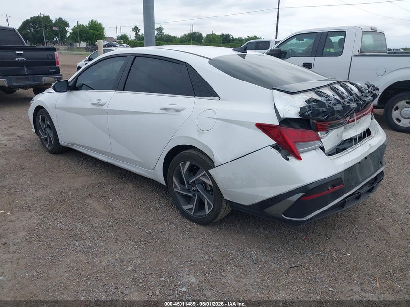 2025 Hyundai Elantra VIN KMHLS4DG2SU953029 IAAI salvage auction — FRONT & REAR, Original (Texas), sold $8,000 on 2026-07-21 (photo 3)