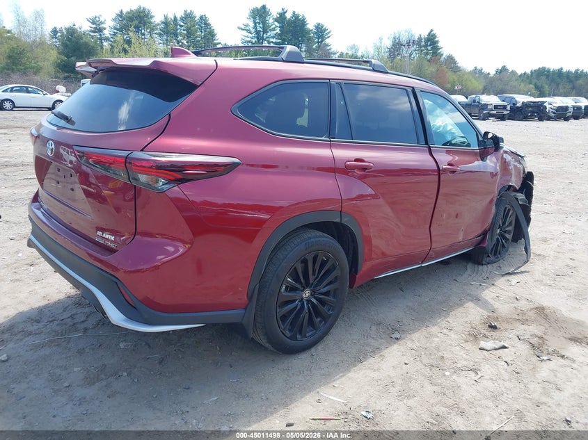 2024 Toyota Highlander VIN 5TDKDRBH1RS565498 IAAI salvage auction — RIGHT FRONT, Salvage (Massachusetts), sold $16,600 on 2026-07-24 (photo 4)