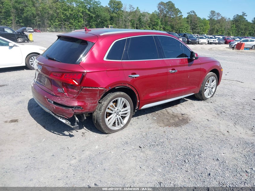 2018 Audi Q5 VIN WA1BNAFY5J2098066 IAAI salvage auction — RIGHT FRONT, Salvage (Idaho), sold $7,075 on 2026-08-01 (photo 4)