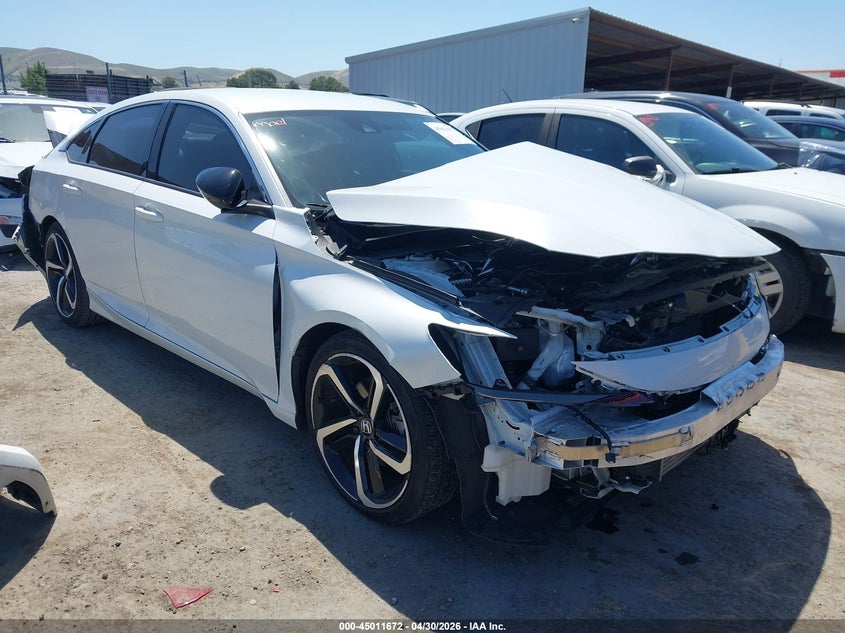 2022 Honda Accord VIN 1HGCV1F30NA099301 IAAI salvage auction — FRONT & REAR, Salvage (California), sold $4,500 on 2026-07-09 (photo 1)