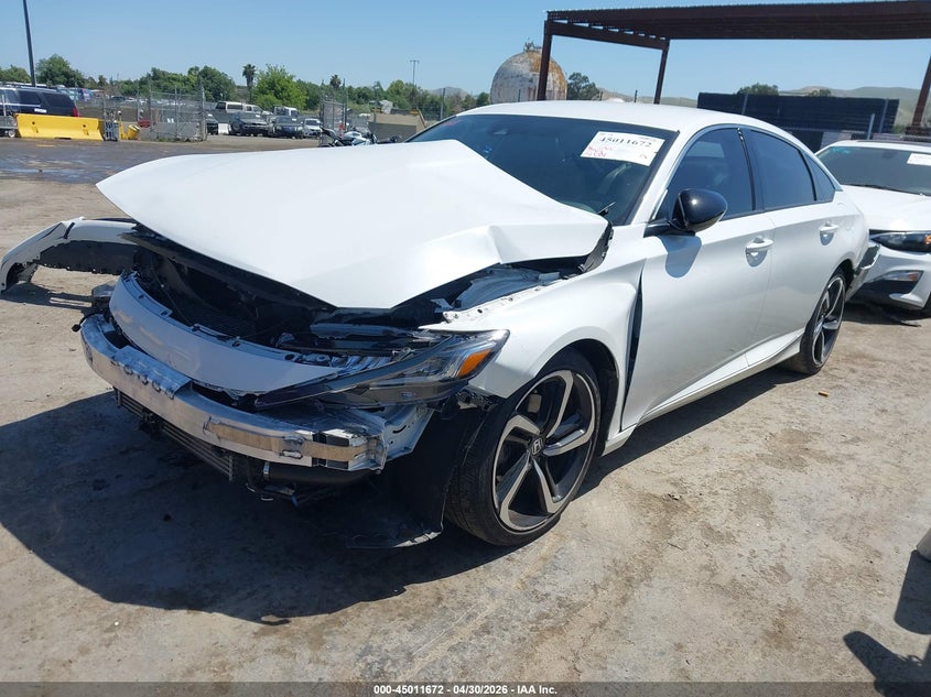 2022 Honda Accord VIN 1HGCV1F30NA099301 IAAI salvage auction — FRONT & REAR, Salvage (California), sold $4,500 on 2026-07-09 (photo 2)
