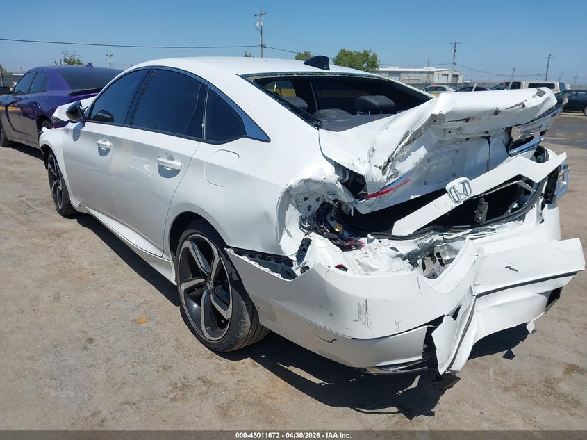 2022 Honda Accord VIN 1HGCV1F30NA099301 IAAI salvage auction — FRONT & REAR, Salvage (California), sold $4,500 on 2026-07-09 (photo 3)