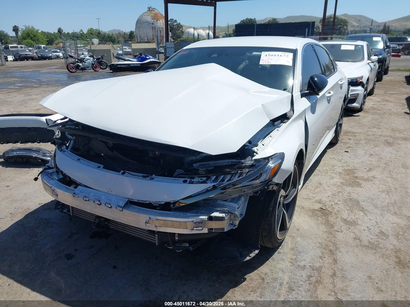 2022 Honda Accord VIN 1HGCV1F30NA099301 IAAI salvage auction — FRONT & REAR, Salvage (California), sold $4,500 on 2026-07-09 (photo 6)